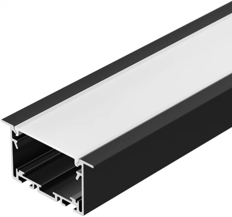 Профиль S2-LINIA69-F-2500 SEAMLESS BLACK (Алюминий) 033534 Arlight