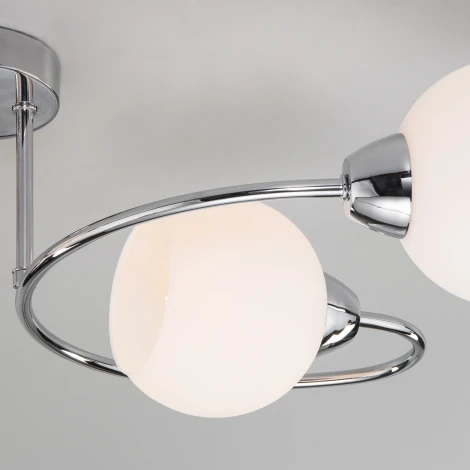 Потолочная люстра на штанге Eurosvet Tulia 30136/4 хром (220V, шарики)