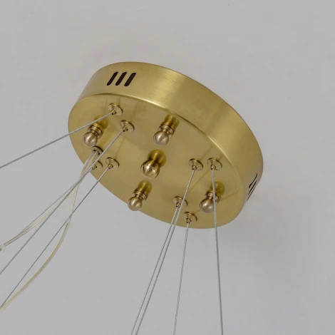 Подвесная люстра ярусная Favourite Placerat 4012-12P (LED, 220V, хрусталь, на тросе, круглые)