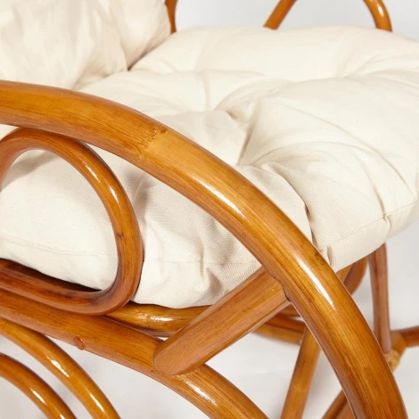 Кресло-качалка MILANO (разборная) / без подушки / Cognac (коньяк) (ротанг top quality)