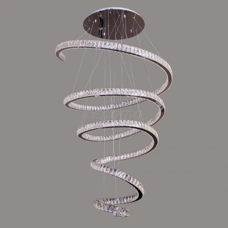 Подвесной светодиодный светильник с пультом в виде спирали Eletto Olimpia EL330P140 (220V, на тросе, спираль)