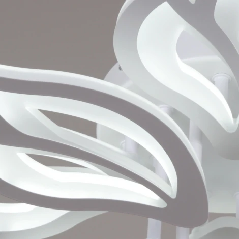 Потолочная люстра светодиодная на штанге с пультом с регулировкой цветовой температуры, яркости и с ночным режимом Reluce 00150-0.3-4+4 WH