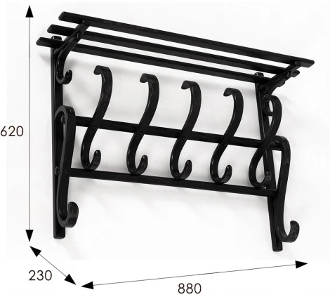 Вешалка настенная В 7Н венге от фабрики Mebelik