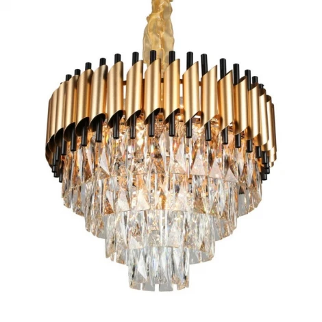 Подвесная люстра Omnilux 819 OML-81903-12 (220V, хрусталь, на цепи, круглые)