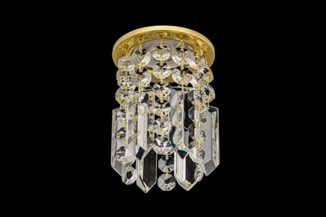 Встраиваемый светильник хрустальный Dio D'Arte Osimo Gold GU10.5.14.8.123 G (220V, круглые)