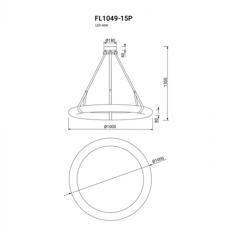 Подвесная люстра светодиодная Fluorite Secretum FL1049-15P