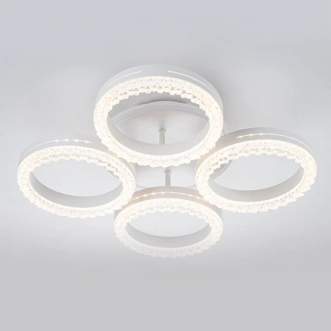 Потолочная люстра RGB Escada Albus 10276/4 LED*70W White APP 10276/4LED (220V, пульт управления, управление смартфоном)