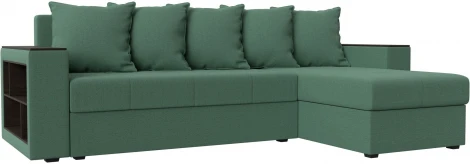 Диван угловой Дубай Лайт правый угол (Зеленый/Рогожка) Лига Диванов арт.121642