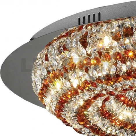 Потолочный светильник N-Light 2483 2483/12 chrome, amber and white crystal
