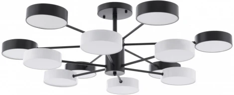 Потолочная люстра светодиодная на штанге Arte Milano Ferrara 250906/12B Bk/Wh (220V, круглые)