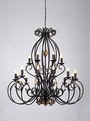 Подвесная люстра Vitaluce V1014/12+6 (220V, ковка, на цепи, свеча)