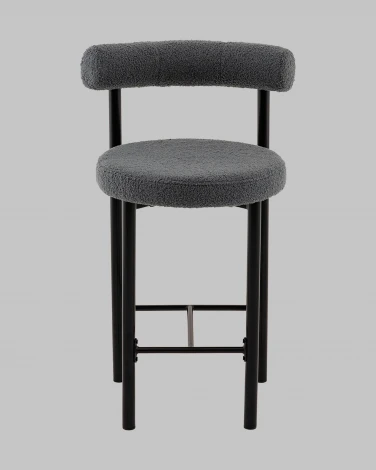Стул полубарный Флорео букле темно-серый Stool Group арт.УТ000041331