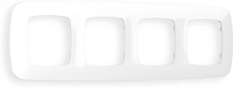 Рамка Ambrella Volt OMEGA Ecta (Белый глянец) 4-ая OF140104