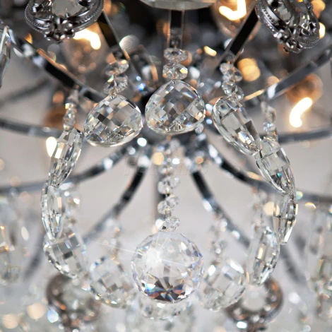 Потолочная люстра Eurosvet Crystal 10081/6 хром / прозрачный хрусталь