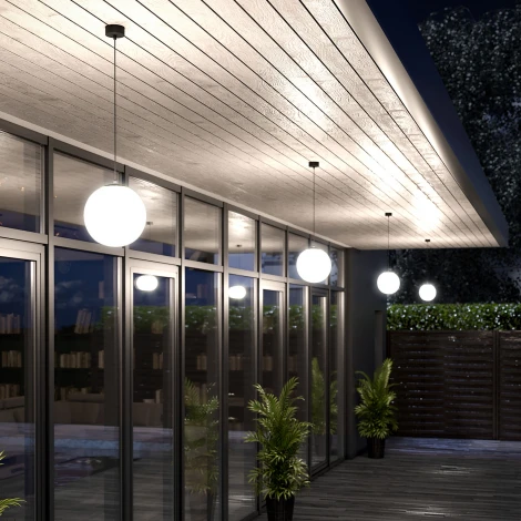 Уличный светильник подвесной Elektrostandard Sfera 35158/U черный (220V, на проводе, шар, IP54)