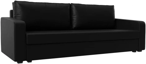 Диван прямой Лига-009 (Черный/Экокожа) Лига Диванов арт.118065