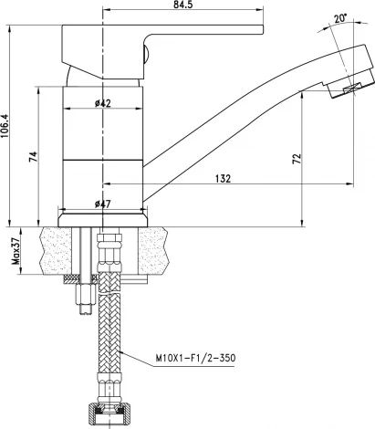 Смеситель Lemark plus Grace LM1507C для раковины