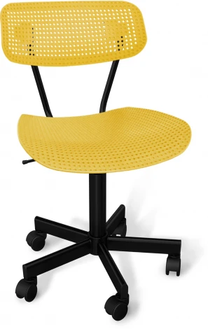 Стул подъемно-поворотный SHT-ST85/S121М желтый/черный муар Sheffilton 5789354402