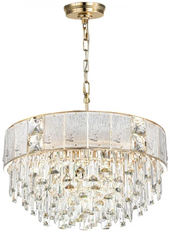 Подвесная люстра Odeon Light Fiesta 5070/11 золото/прозрачный/матовый/металл/хрусталь/стекло E14 11*40W (220V, на цепи)