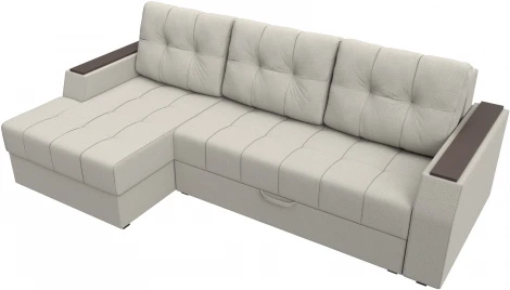 Диван угловой Эмир БС левый угол (Бежевый/Рогожка) Лига Диванов арт.123009L