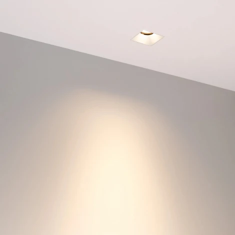 Встраиваемый точечный светильник под гипсокартон MS-RIALTO-TRIMLESS-S40x40-9W Warm3000 (WH, 36deg, 230V) (Arlight, IP20 Металл) 048325 (LED)