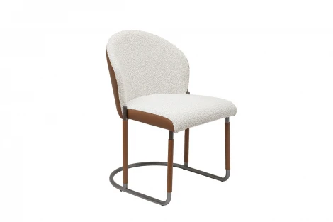 160KD-80070 Стул обеденный, экокожа кремовый/терракота 63*54*83см Garda Decor