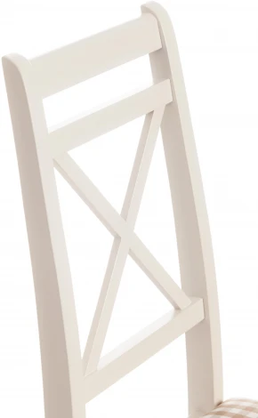 Стул Picasso (PC-SC) дерево гевея, 45х53х97см, ivory white (слоновая кость 2-5), ткань: клетка мелкая (S505-18) Tetchair 12349