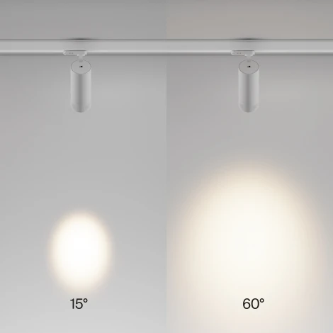 Трековый светильник трехфазный 20W 220V Maytoni Focus Zoom TR198-3-20W2.7K-Z-W (LED, круглые)