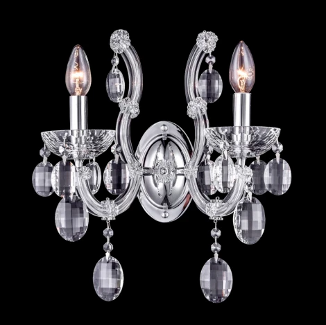 Бра Crystal Lux Hollywood AP2 CHROME (220V, подвески, подсвечник, свеча)