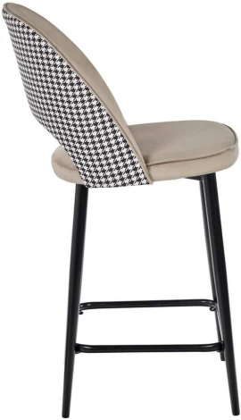 Стул полубарный Leo латте с жаккардом, с поворотным механизмом Bradex Home арт.RF 0268