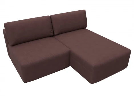 Диван угловой модульный Лига-060 НПБ угол универсальный (ЛДСП,Брус,Фанера/Пластик/Замша/Бордовый) Лига Диванов 129503