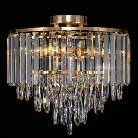 Потолочная люстра каскадная хрустальная Citilux Leonna CL320162