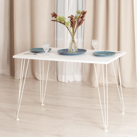 Стол STAR ЛДСП/металл, 110х70х75 см, белый топ/белые ножки Tetchair 19240
