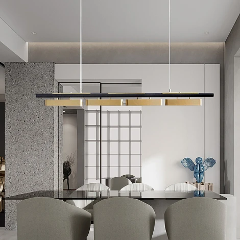 Подвесной светильник Zigbee, Wi-FiLightera Huron LE118L-4G SMART (LED, 220V, управление смартфоном, голосовое управление, умный дом - Алиса, Tuya Smart, Маруся, Smart Life, Экосистема Сбер, на тросе)