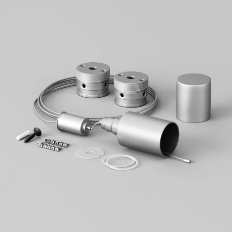 Набор для вертикального подвесного монтажа Nemo D18 серебро Maytoni Круглый 360° 201148