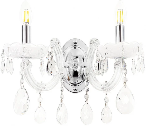 Бра Crystal Lux BLANCA re AP2 (220V, подвески, подсвечник, свеча)