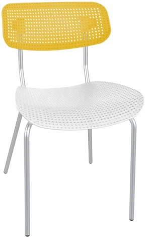 Стул SHT-S85М желтый/белый/хром лак Sheffilton 6231798806