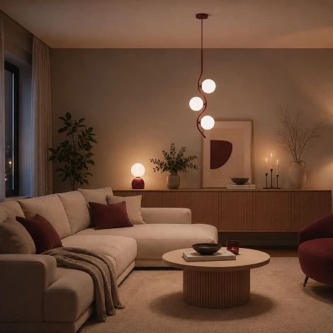 Настольная лампа TK Lighting Miki Burgund 16216