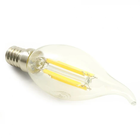 Лампа светодиодная филамент C35T свеча на ветру 8W 175-265V E14 4000К Feron LB-1218 51266