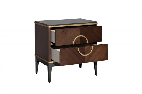 151SV-10001 Тумба прикроватная шпон 2 ящика 60*60*40см Garda Decor