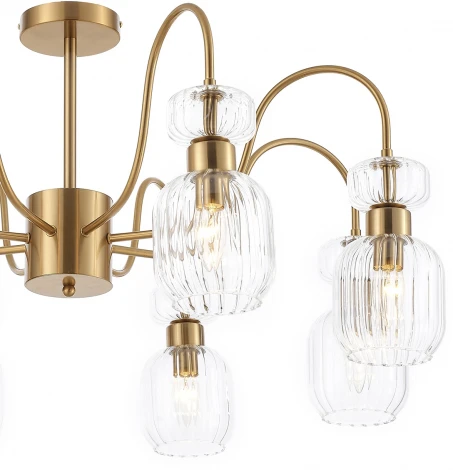 Потолочная люстра на штанге Escada Gloss 1141/8PL Clear (220V)