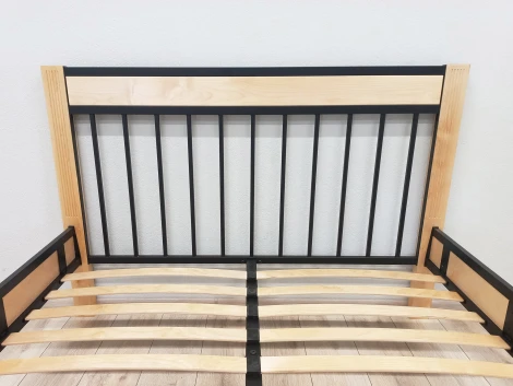 Кровать АГАТА 160, черный/натуральный Форвард Агата 102175