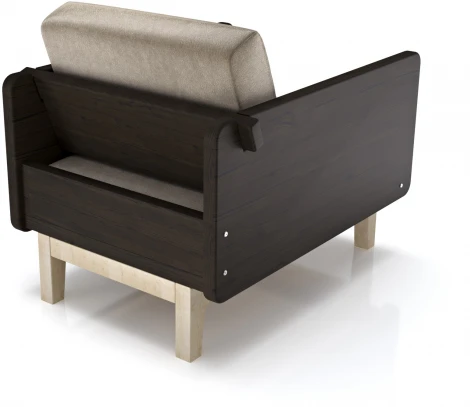 Кресло Arsko Двалин венге велюр бежевый