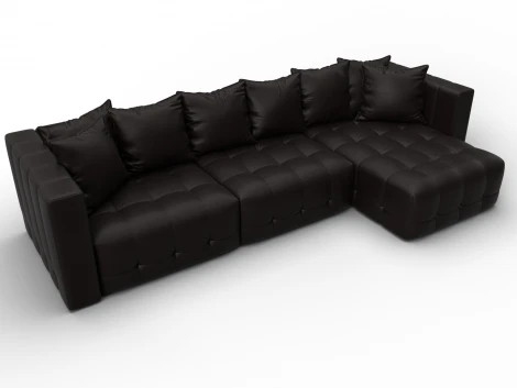 Диван угловой Лига-052 НПБ Лонг угол универсальный (ЛДСП,Брус,Фанера/Пластик/Экокожа/Коричневый) Лига Диванов 129915