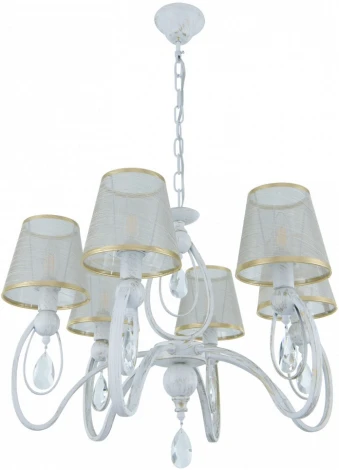 Подвесная люстра Arte Milano AM347203 347203/6 WT+G (220V, подвески, на цепи)