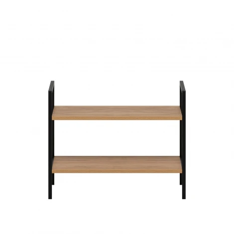 Стеллаж Leset Стилвуд 22 широкий, 2 полки 4687207095761 Металл, Черный
