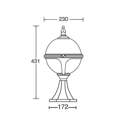 Наземный фонарь Oasis Light 88404 Bl (220V, шар, IP44)