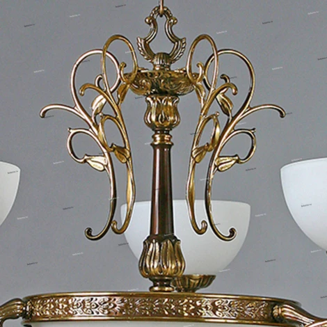 Люстра подвесная Ambiente by Brizzi Toledo, 6 ламп, бронза с белым