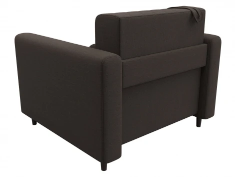 Кресло Лига-070 (ЛДСП,Брус,Фанера/Дерево/Рогожка/Коричневый) Лига Диванов 132543