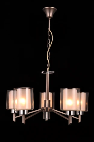 Подвесная люстра Natali Kovaltseva Double 81049-5C ANTIQUE SILVER